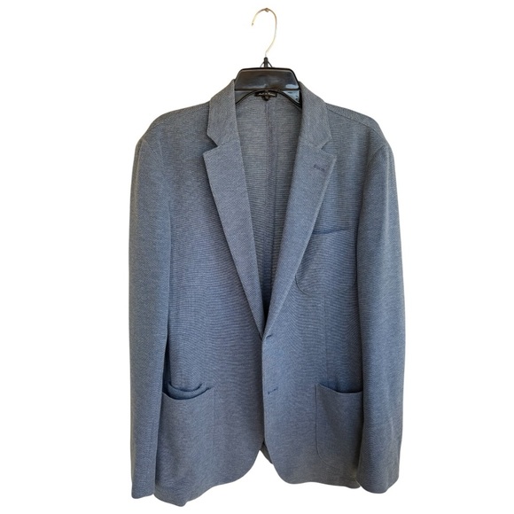 Flynt Blue Wool Blend Sports Jacket Size 42R – Casual Business Style - Picture 1 of 6